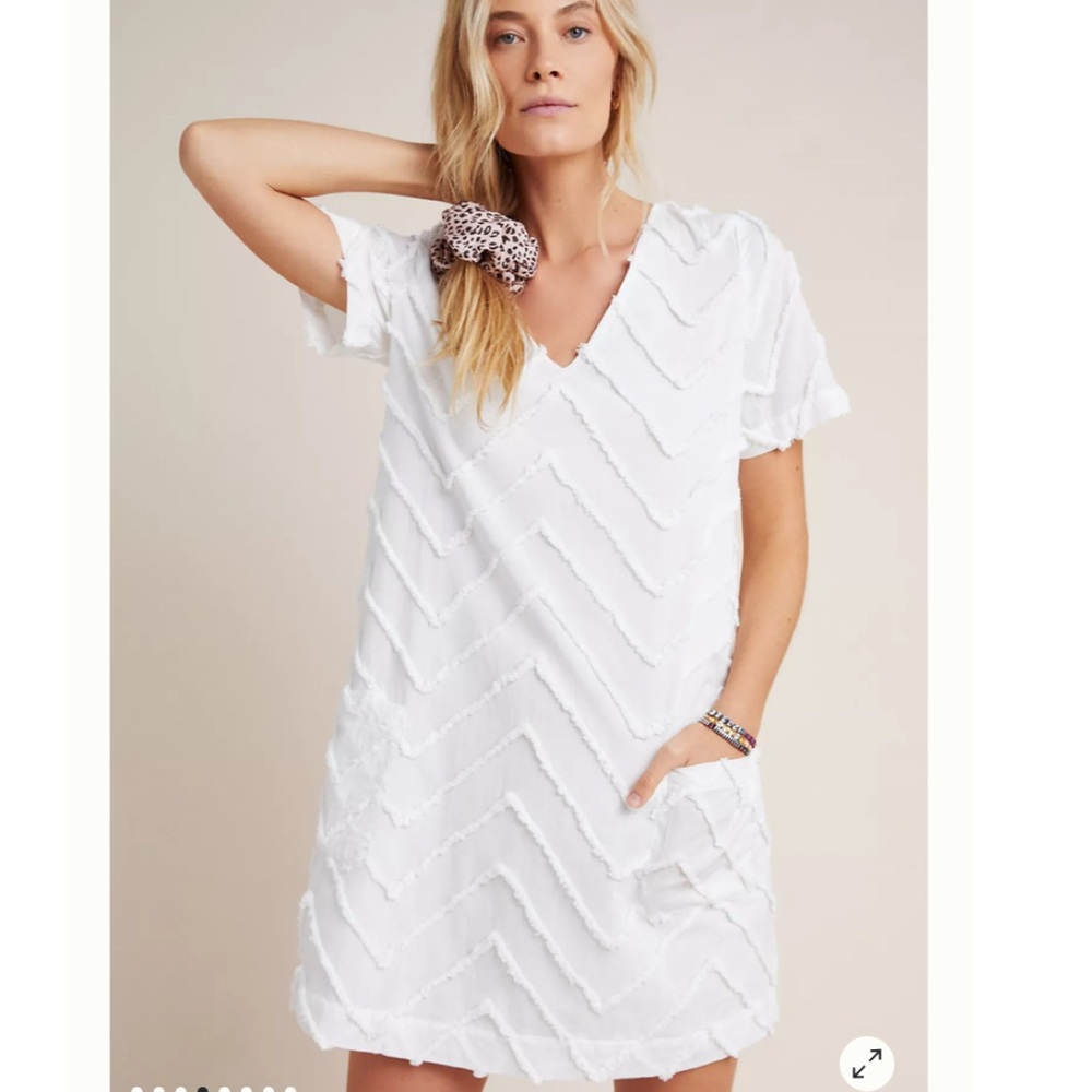 SOLD ANTHROPOLOGIE Marcelle Textured Shift Dress - Picture 1 of 14